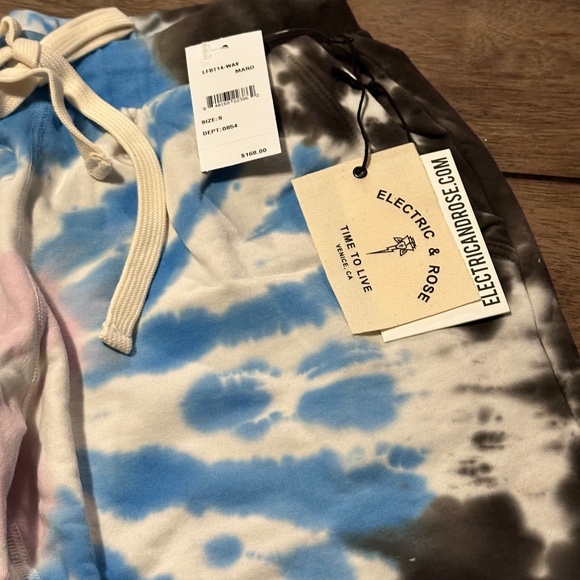 Electric & Rose Tie Dye Jogger Sweatpants Size Small - Picture 2 of 6